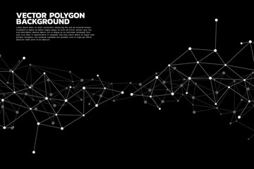 Wall Mural - Network Connecting dot polygon background : Concept of Network, Business, technology, Connecting, Molecule, Data, Chemical