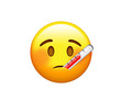 © Andy - Emoji ill yellow sad face with heat probe icon