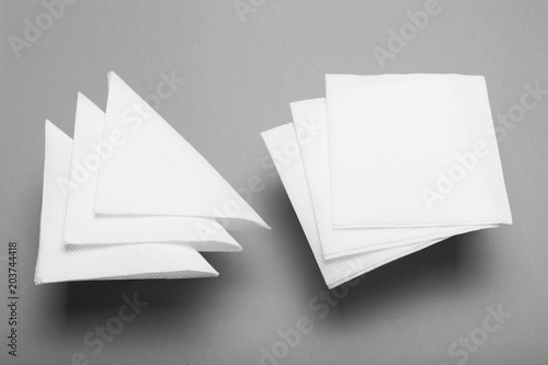 Download White Blank Restaurant Napkin Mockup Paper Surface For Logo Design Stock Photo Adobe Stock