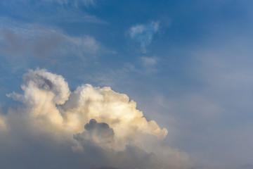 Wall Mural - Yellow sky with blue sky.