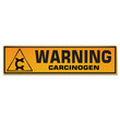 Vector and illustration graphic style,Carcinogen Hazard Symbol,Yellow rectangle Warning Dangerous icon on white background,Attracting attention Security First sign,Idea for presentation EPS10.