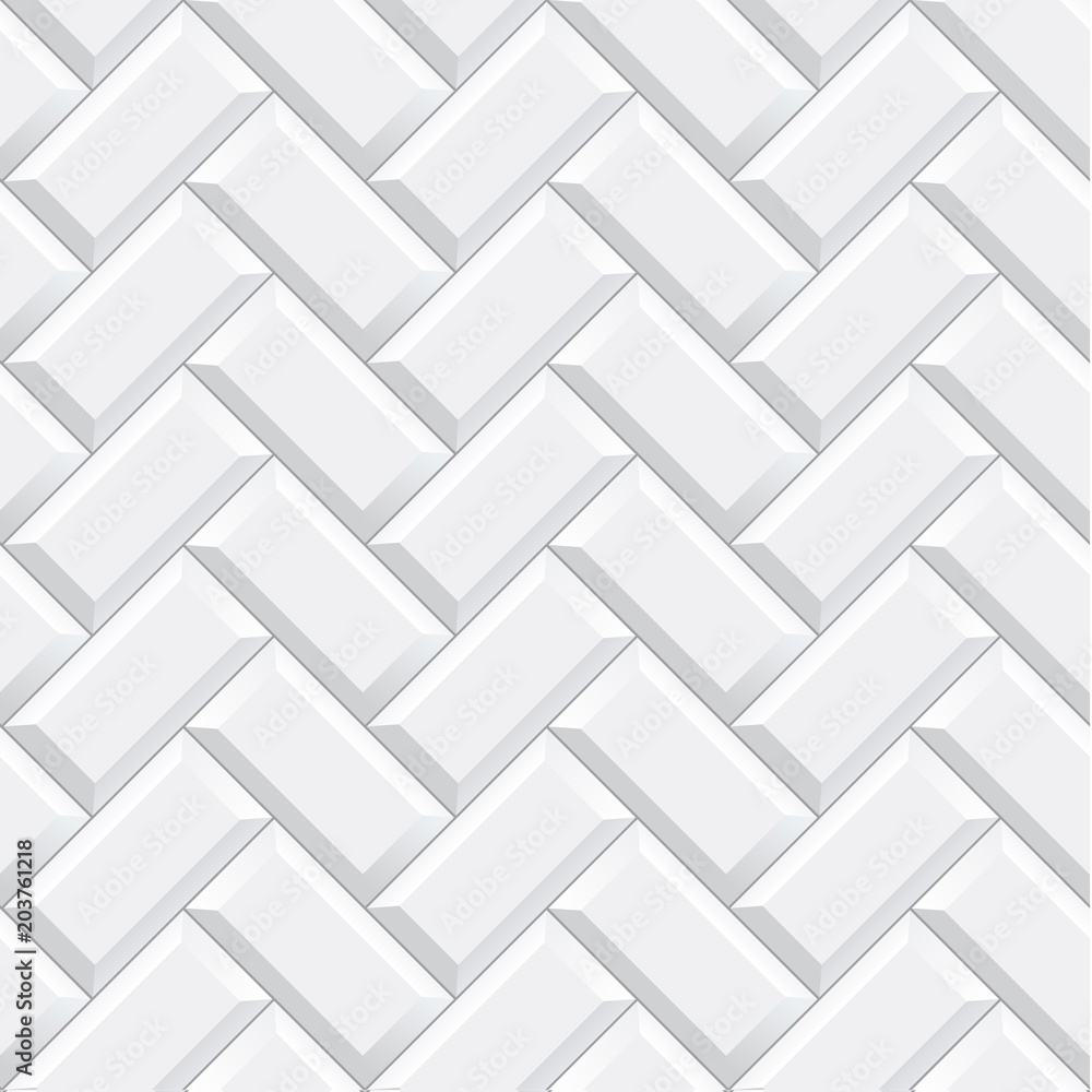 Seamless herringbone subway tile texture - vector illustration - obrazy, fototapety, plakaty 