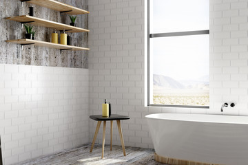 Poster - White brick bathroom