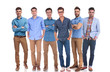 © Viorel Sima - group of six young casual men standing confidently