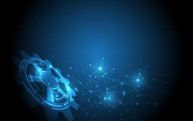 Wall Mural - abstract technology background hi-tech communication concept innovation background vector illustrati