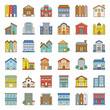 building construction vector filled outline icon set 2/3