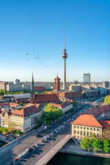 Fototapete - Berlin Skyline mit Blick auf den Fernsehturm