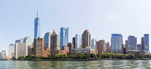 Fototapete - Lower Manhattan Skyline, NYC, USA