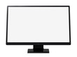 © snake3d - Computer monitor flat screen wide blank desktop LCD TV presentation display black. 3d illustration isolated
