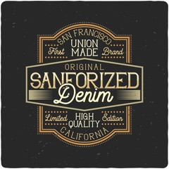 Canvas Print - Vintage label design with lettering composition on dark background. T-shirt design.