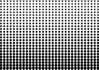 Aufkleber - Abstract black and white color of geometric shapes halftone pattern. Texture pixel Curved mosaic dotted background. Pop art template. Vector illustration