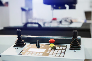 Poster - Automatic machine control panel at a smart factory