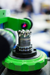 Leinwandbilder - Automatic laser machine for precise measurement of part size and quality evaluation