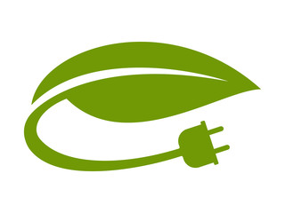 Sticker - green electricity icon