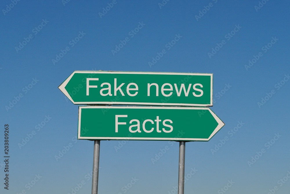Fake news VS facts - obrazy, fototapety, plakaty 