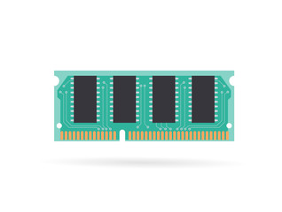 Random-access memory flat style