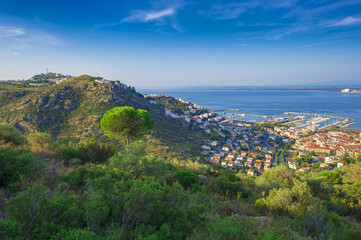 summer landscape of Roses, resort in Costa Brava. Spain