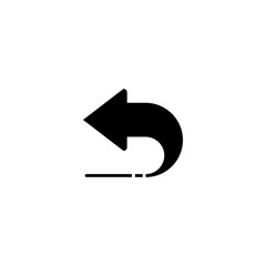 Sticker - left arrow icon. sign design