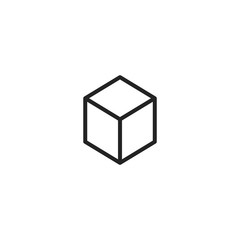 Poster - cube icon. sign design