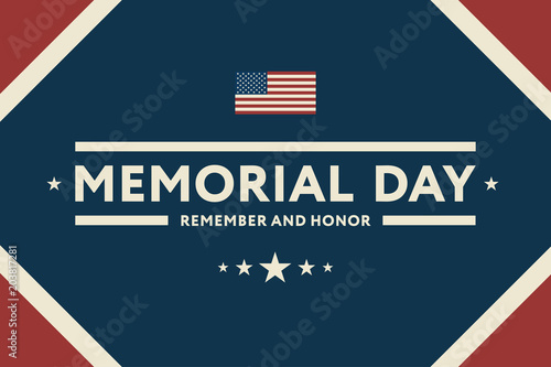 Memorial Day Usa Greeting Card Banner Wallpaper Remember And
