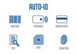 Icons Auto-ID Blau