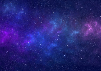 Wall Mural - nebula and stars in night sky. space background.