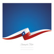 New abstract Chile flag ribbon