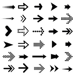 Wall Mural - set of arrow icons. - stock vector.