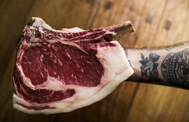 Tomahawk steak food photography recipe idea