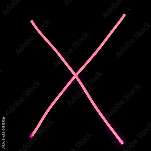 Alphabet Pink Neon Lights On Black Background Buy This Stock Photo And Explore Similar Images At Adobe Stock Adobe Stock
