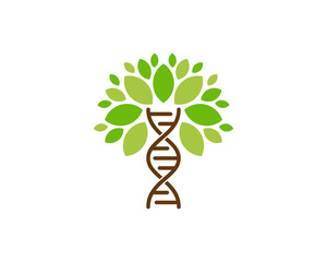 Wall Mural - Tree Dna Icon Logo Design Element