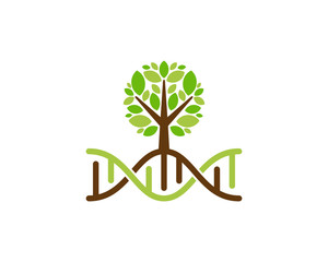 Wall Mural - Dna Tree Icon Logo Design Element