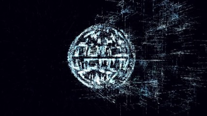 Wall Mural - intro animation sign globe