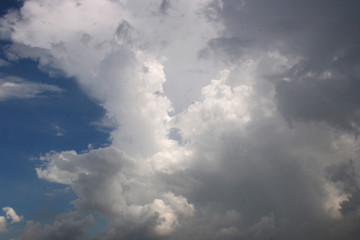 Sky and fluffy clouds, beautiful daylight