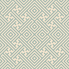 Wall Mural - Antique seamless background Geometry Spiral Check Cross Tracery