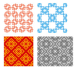 Poster - Seamless Chinese pattern in geometric style vector