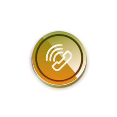 Wall Mural - Vector phone support web button