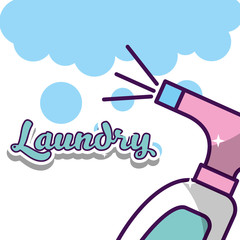 Wall Mural - laundry plastic spray cleaning product vector illustration