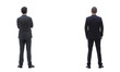 © ASDF - Back view group of business people. Rear view. Isolated over white background.