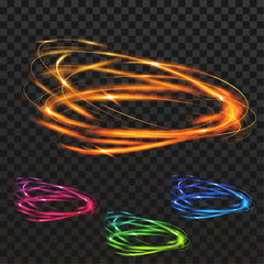 Wall Mural - Flashing speed light abstraction over checkered background