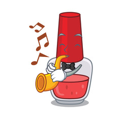 Sticker - With trumpet nail polish mascot cartoon