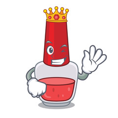 Sticker - King nail polish mascot cartoon