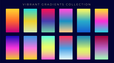 Wall Mural - colorful gradient abstract background set