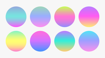 Canvas Print - beautiful soft color gradient circles