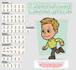 Cartoon boy character animation sprites sheet set