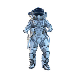 Wall Mural - Astronaut on white. Mixed media