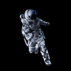 Wall Mural - Astronaut in darkness. Mixed media