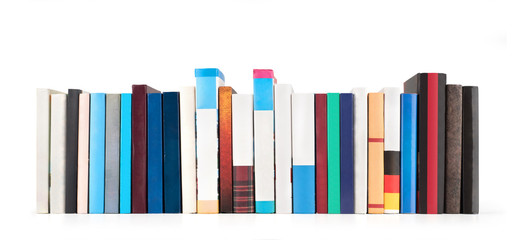 Stack of books isolated on a white background