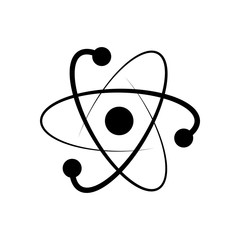 scientific atom symbol, logo, simple icon