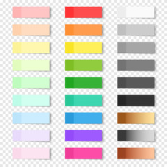 Fototapete - Set of sticky notes on transparent background